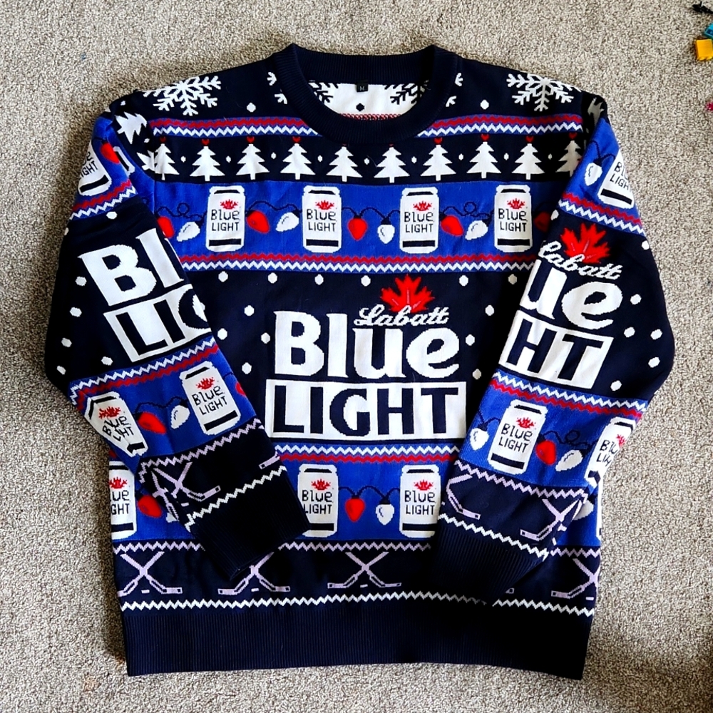 Labatt Blue Light Ugly Christmas Sweater